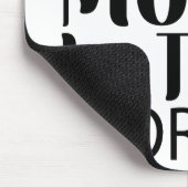 ワールド最高のママエレガントーの白黒スクリプト マウスパッド (コーナー)