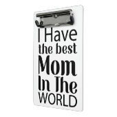 ワールド最高のママエレガントーの白黒スクリプト ミニクリップボード (アングル2)
