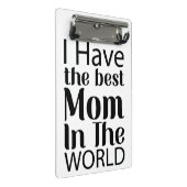 ワールド最高のママエレガントーの白黒スクリプト ミニクリップボード (アングル)