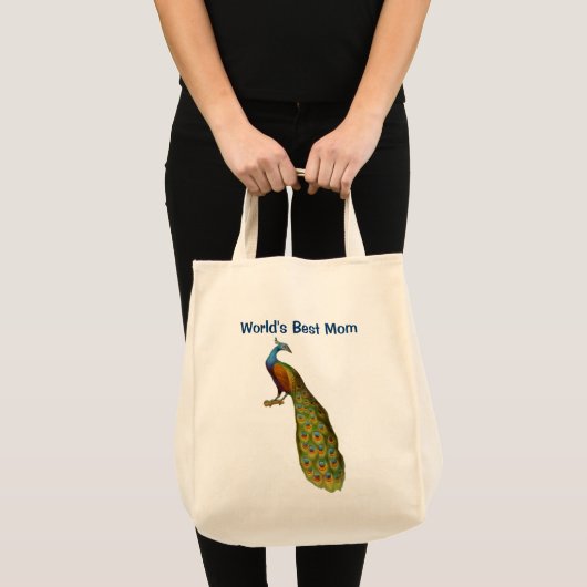 ワールド最高のママピーコックトートバッグ トートバッグ (正面(商品))
