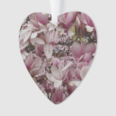 ワールド最高のママーまたはテキストMagnoliaフローラ オーナメント (正面)