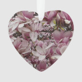 ワールド最高のママーまたはテキストMagnoliaフローラ オーナメント (正面)