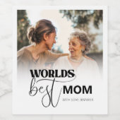 ワールド最高のママ ワインラベル (シングルラベル)