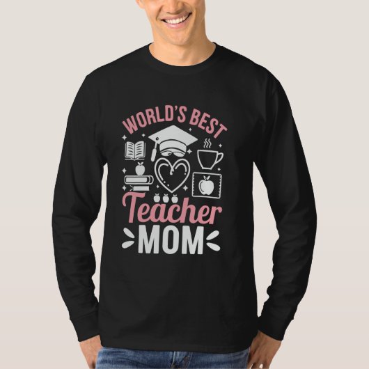 ワールド最高の先生ママ Tシャツ (正面)