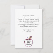 ワールド最高の先生レッドアップル、先生評価 サンキューカード (正面)