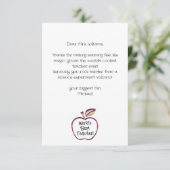 ワールド最高の先生レッドアップル、先生評価 サンキューカード (スタンド正面)