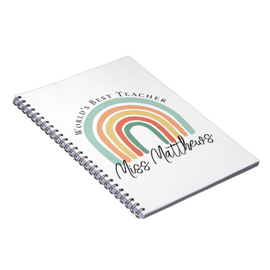 ワールド最高の先生初等虹 ノートブック (右側)