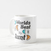 ワールド最高の叔母レトロ コーヒーマグカップ (正面左)