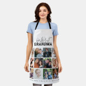 ワールド最高の祖母 |写真のコラージュ エプロン (着用した状態)