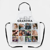 ワールド最高の祖母 |写真のコラージュ エプロン (正面)
