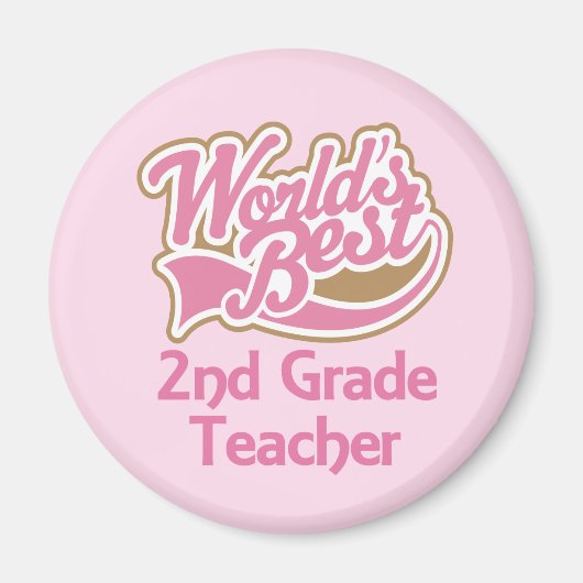 ワールド最高の第2級先生 マグネット (正面)