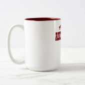 ワールド最高のAKITA DOGパパ – かわいいイラストレーション ツートーンマグカップ (左)