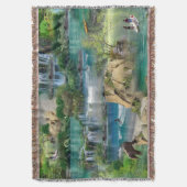 ワールド海デイお祝いティッシュペーパー スローブランケット (正面縦)