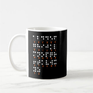 ワールド点字デイアルファベット文字障害ドットB コーヒーマグカップ
