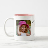 ワールド素晴らしアンティカスタム2フォトピンクモダン色 ツートーンマグカップ (左)