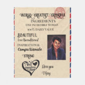 ワールド素晴らし祖母フリースブランケット フリースブランケット (正面)