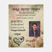 ワールド素晴らし祖母フリースブランケット フリースブランケット (正面)