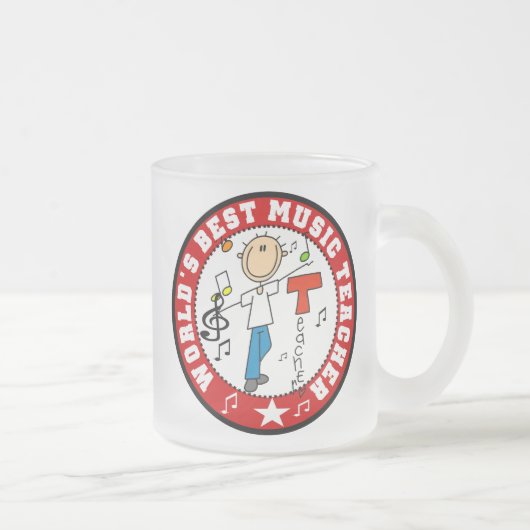 ワールド音楽最高の先生マグ フロストグラスマグカップ (右)