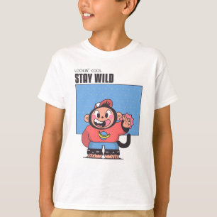 ワールド・アニマルデー – ルックインクールステイ・ワイルドモンキー Tシャツ