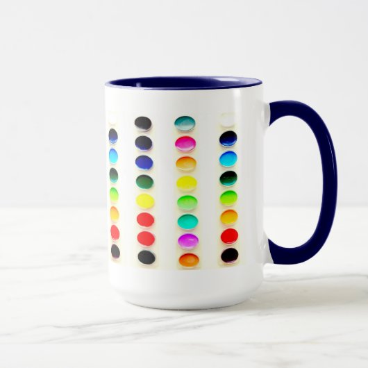 ワールド・ウォーター・カラーズ絵を描・コーヒカップ・マグカップ マグカップ (右)