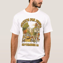  ワールド カー フリー デイ ストリーツ フォー ピープル ヴィンテージ  Tシャツ