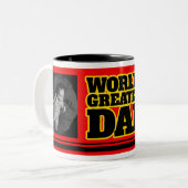 ワールド・ズベストパパカスタム写真赤黒マグカップ ツートーンマグカップ (正面左)