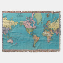 ワールド、メルカトルの投影 スローブランケット