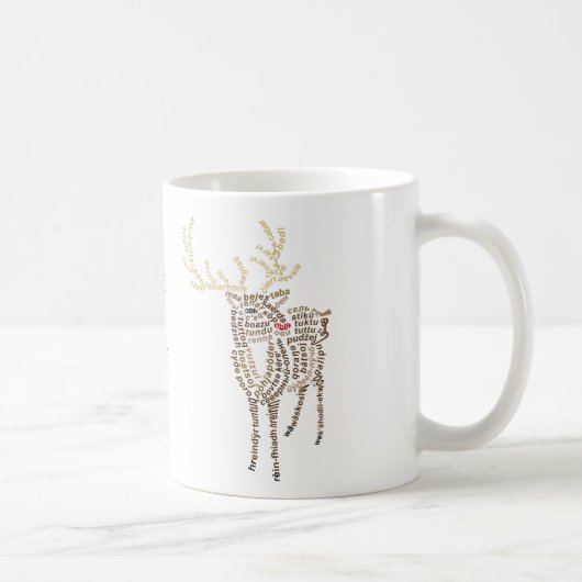 ワールド・ワード・トナカイ・マグ コーヒーマグカップ (右)