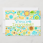 ワールド ワールド キュート バグ パーティー 招待状 (裏面)