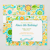 ワールド ワールド キュート バグ パーティー 招待状 (正面/裏面)