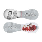 ワールド`最高のパパ名2フォトコラージュ 野球ボール (パネル)