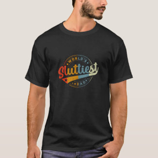 ワールドsスラットティストパパヴィンテージパパ父 tシャツ