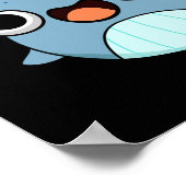 ワールルジャブルーホエールパおもしろいンダークBG ポスター (角)