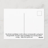 ワーレゴ川のダービーランドブリッジ ポストカード (裏面)