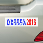 ワーレンかMaddow 2016年 バンパーステッカー (車上)
