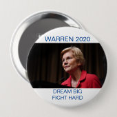 ワーレン2020の夢の大きい戦いの懸命 缶バッジ (正面&裏面)