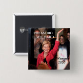 ワーレン2020年-夢の大きい戦いの懸命 缶バッジ (正面&裏面)