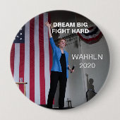 ワーレン2020年-夢の大きい戦いの懸命 缶バッジ (正面)