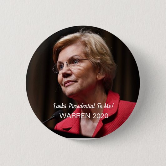 ワーレン2020年-私に大統領のに見ます 缶バッジ (正面)