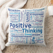 ワー前向きドクラウド-青 クッション (ブランケット)