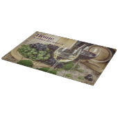 ワ素朴赤と白イングラス葡萄の樽 カッティングボード (角)