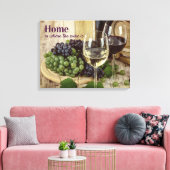 ワ素朴赤と白イングラス葡萄の樽 キャンバスプリント (インサイチュ (リビング))