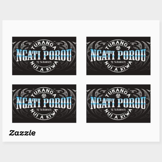 ンガティポーロリフアモコクローム 長方形シール (シート)