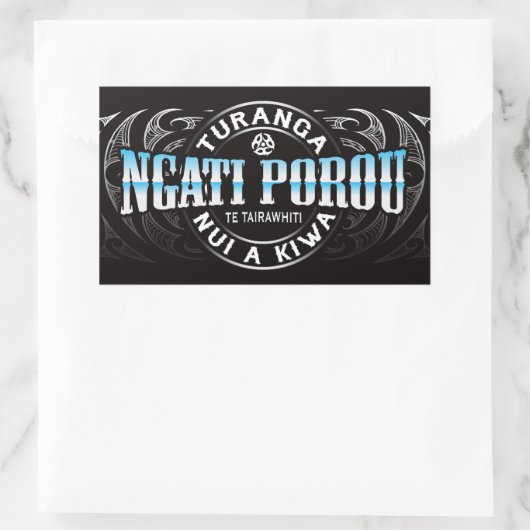 ンガティポーロリフアモコクローム 長方形シール (バッグ)