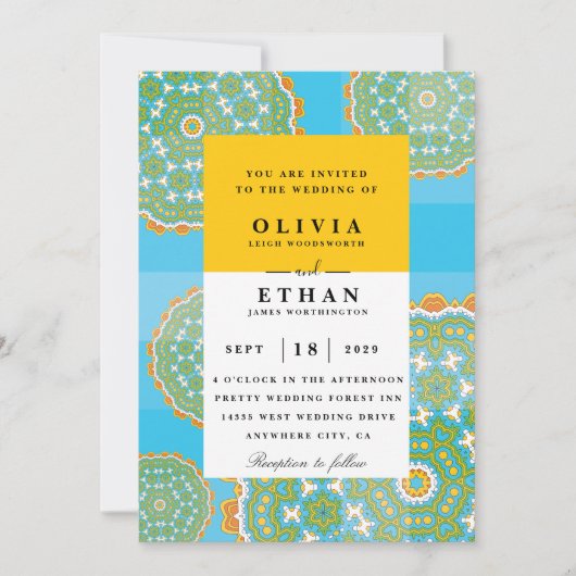 ンデベレ伝統的結婚式招待状 招待状 (正面)