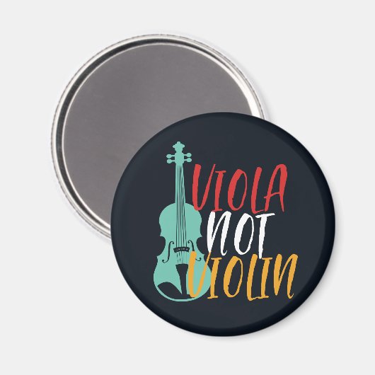 ヴァイオラではなくヴァイオリンおもしろいストオーケストラ音楽 マグネット (正面/裏面)