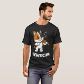 ヴァイオリニスト 猫 音楽家 Tシャツ (正面フル)