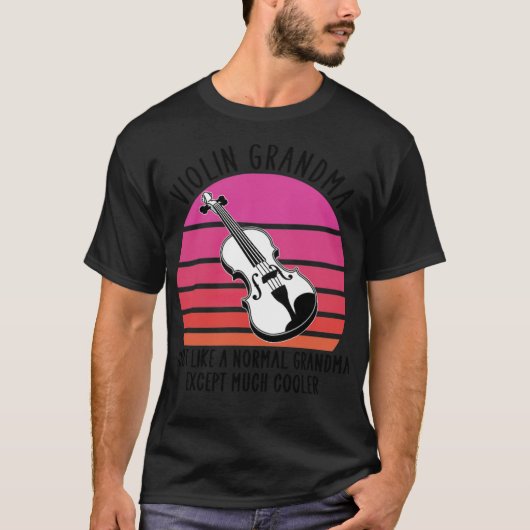 ヴァイオリンおばあちゃん馬ことわざ西 Tシャツ (正面)