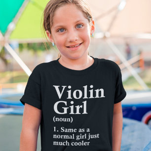 ヴァイオリンおもしろいガール定義ユーモア音楽愛好家 Tシャツ