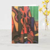 ヴァイオリンとギターby Juan Gris, Cubism Artヴィンテージ カード (黄色い花)